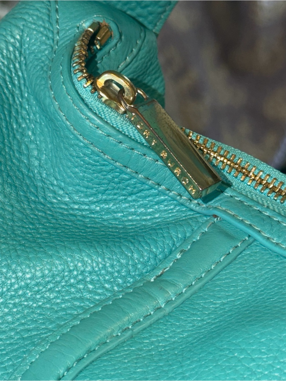 Tory Burch Turquoise 2 way bag and matching wallet! NWOT - Picture 9 of 16